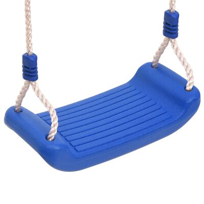 vidaXL Swing Seat with Rope Ladder Blue Polyethene