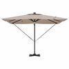 vidaXL Roma Parasol Taupe 286 x 285 x 270 cm Aluminium and Polyester