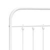vidaXL Metal Bed Frame without Mattress with Footboard White 200x200cm