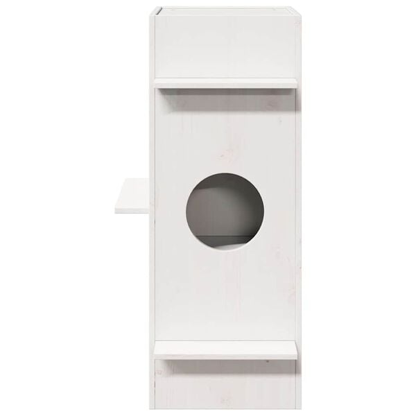 vidaXL Cat House White 43x43x90 cm Solid Wood Pine