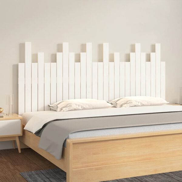 vidaXL Wall Headboard White 166x3x80 cm Solid Wood Pine
