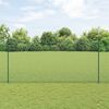 vidaXL Fence with Post Green 1.5 x 25 m Steel and PVC