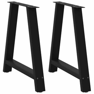vidaXL Dining Table Legs A-Shaped 2 pcs Black&nbsp;80x(72-73) cm Steel
