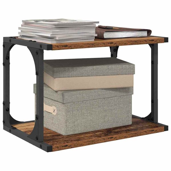 vidaXL Printer Stand Old Wood 41 x 28 x 33.5 cm Engineered Wood