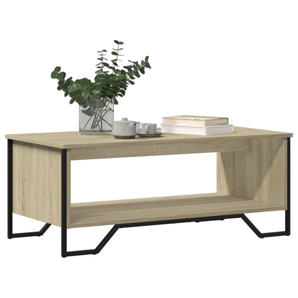 vidaXL Coffee Table Sonoma Oak 100x51x40 cm Engineered Wood