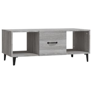 vidaXL Coffee Table Grey Sonoma 102x50x40 cm Engineered Wood