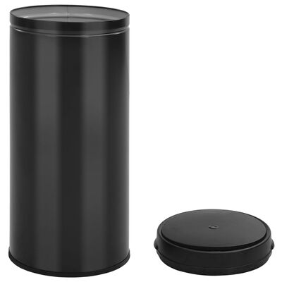 vidaXL Automatic Sensor Dustbin 80 L Carbon Steel Black