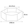 FLAMINGO Dog Bed with Zipper Ziva Hexagonal 60x20 cm Terracotta