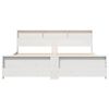vidaXL Bed Frame with Headboard White 200 x 200 cm Engineered Wood