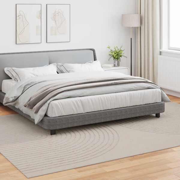 vidaXL Area Rugs Rectangular HUARTE Cream 280 x 200 cm Polyester