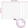 vidaXL Hexagon Fence Silver 0.5 x 50 m Galvanised steel