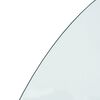 vidaXL Fireplace Glass Plate Half Round 1200x600 mm