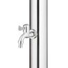 vidaXL Garden Shower with Grey Base 220 cm Stainless Steel