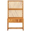 vidaXL Planter with Trellis and Shelf 100x32x185 cm Solid Wood Acacia