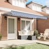 vidaXL Retractable Awning Blue 400 x 200 cm Fabric