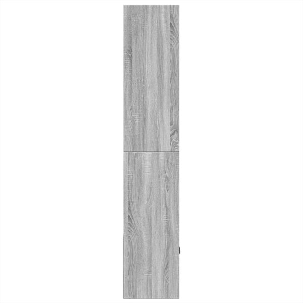 vidaXL Bookcase Grey Sonoma 70x36x189 cm Engineered Wood