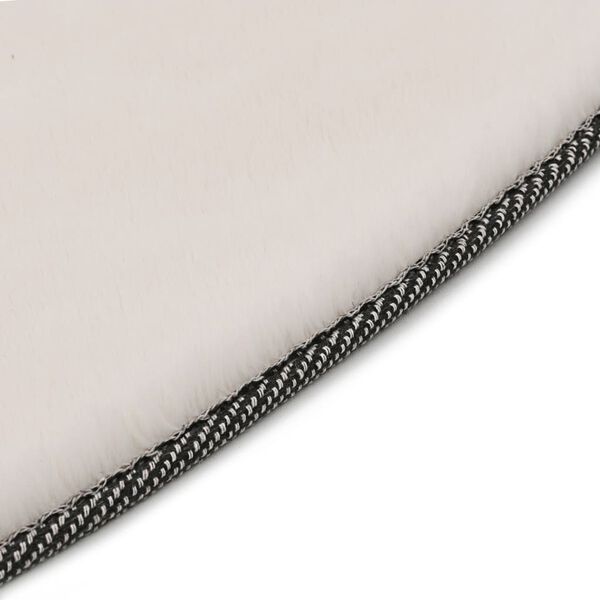 vidaXL Rug 160 cm Faux Rabbit Pelt Cream