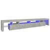 vidaXL TV Cabinet with LED Lights Concrete Grey 260x36,5x40 cm