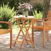 vidaXL Folding Garden Table Ø60x75 cm Solid Wood Acacia