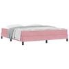 vidaXL Box Spring Bed with Mattress Pink 180 x 220 cm Fabric