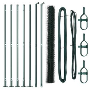 vidaXL Fence Post Green