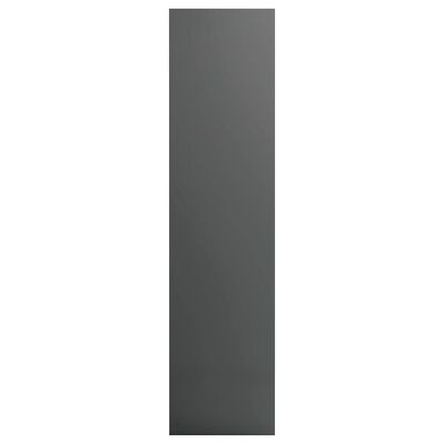 vidaXL Wardrobe High Gloss Grey 50x50x200 cm Engineered Wood
