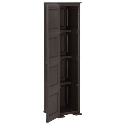 vidaXL Plastic Cabinet 40x43x164 cm Wood Design Brown