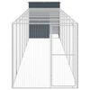 vidaXL Chicken Cage with Run Anthracite 165x863x181 cm Galvanised Steel