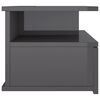 vidaXL Floating Nightstand High Gloss Grey 40x31x27 cm Engineered Wood