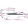 vidaXL Bed Frame with LED Black Oak 140 x 200 cm Engineered Wood