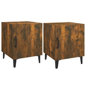 vidaXL Bedside Cabinets 2 pcs Smoked Oak Engineered Wood