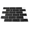 vidaXL Subway Tile 10 pcs Black Marble 30.5 x 30.5 cm