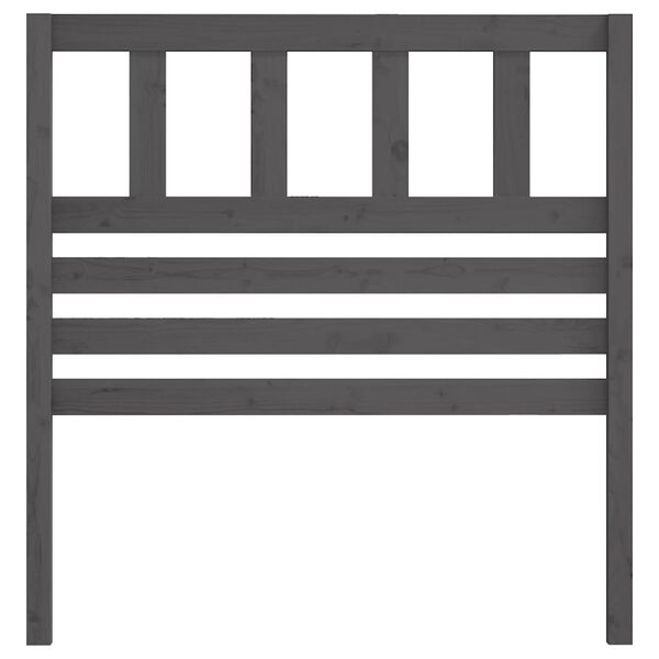 vidaXL Bed Headboard Grey 96x4x100 cm Solid Wood Pine