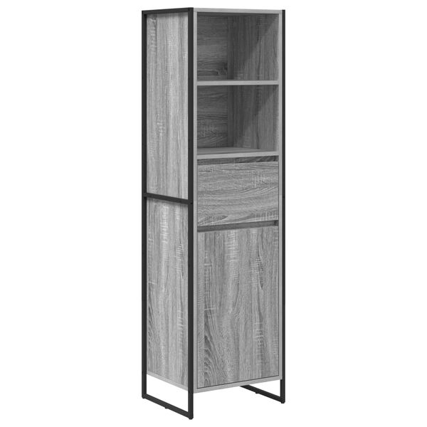vidaXL Book Cabinet Grey Sonoma 43 x 36 x 150.5 cm Engineered Wood