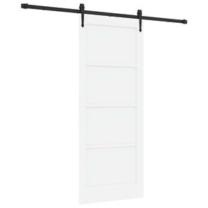 vidaXL Sliding Door ORKDAL White 83 x 202 cm Solid Pine Wood