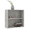 vidaXL 2-Tier Book Cabinet Concrete Grey 80x30x76.5 cm Engineered Wood