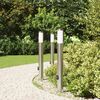 vidaXL Bollard Lights with Outlet 3pcs 80 cm Stainless Steel IP44