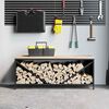vidaXL Firewood Rack with Wooden Top Black 100.5x35.5x40 cm