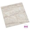 vidaXL Flooring Planks 55 pcs Beige 5.11 m&sup2; PVC