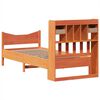 vidaXL Bed Frame without Mattress Wax Brown 75x190 cm Small Single Solid Wood Pine