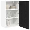vidaXL Hanging Cabinet with Door Black Oak and White 50 x 31 x 80 cm