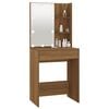vidaXL Dressing Table with LED Brown Oak 60x40x140 cm