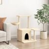 vidaXL Cat Tree with Sisal Scratching Posts Cream 83 cm