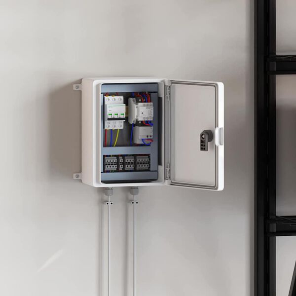 vidaXL Control Cabinet Grey 21 x 13 x 28 cm ABS Plastic