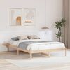 vidaXL Bed Frame Natural 160 x 200 cm Solid Pine Wood