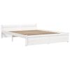 vidaXL Bed Frame without Mattress White Solid Wood 140x200 cm