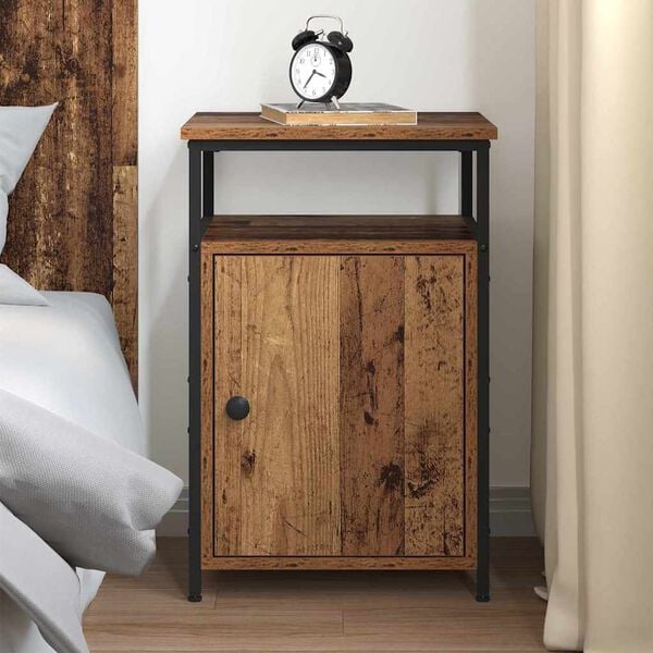 vidaXL Bedside Cabinet Old wood Engineered Wood