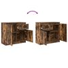 vidaXL Sideboard with Drawer Smoked Oak 71x35x65 cm Engineered Wood