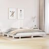 vidaXL Bed Frame without Mattress White 180x200 cm Super King Solid Wood Pine