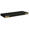 vidaXL Floating Wall Shelf Black 60x23.5x3.8 cm MDF